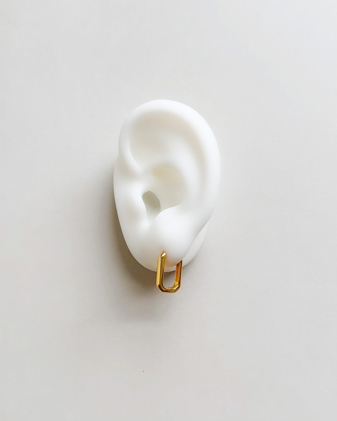 Amy Paperclip Huggies | 18k Gold Plated