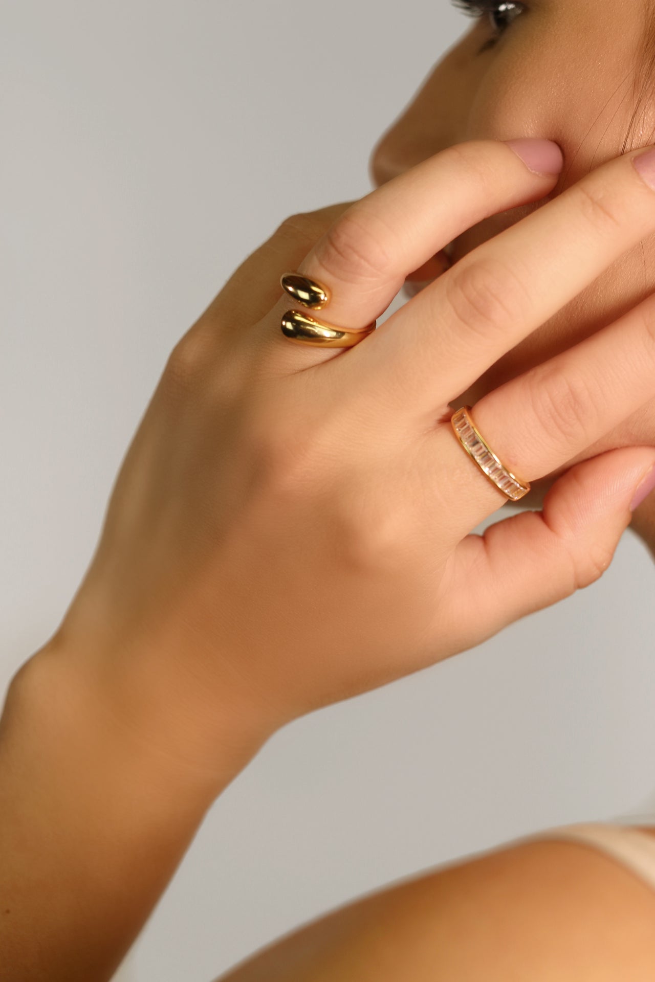 Natalia Dome Ring | 18k Gold Plated