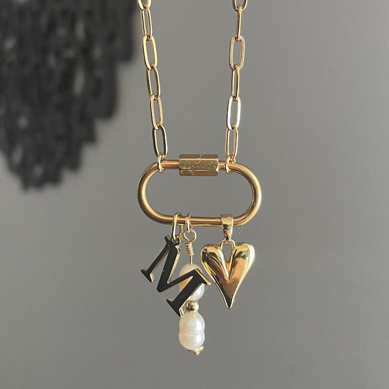 Gold Pearl Charm