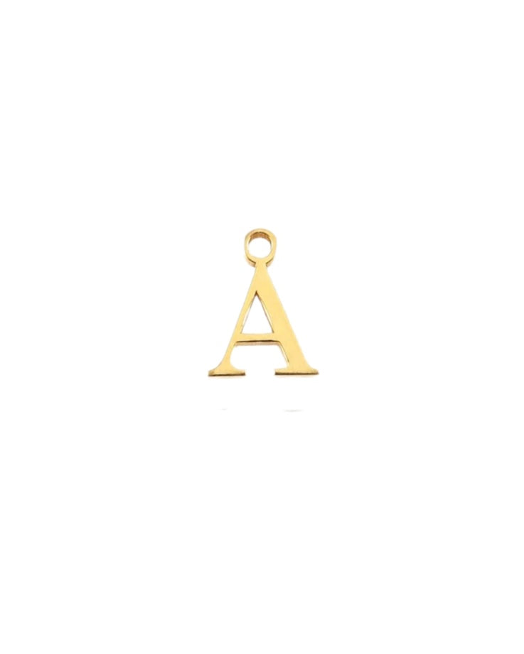 Simply Letter Charm - 18k Gold Plated