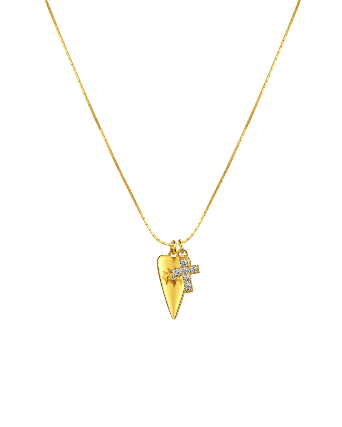 Ora Cross Necklace | 18k Gold Plated