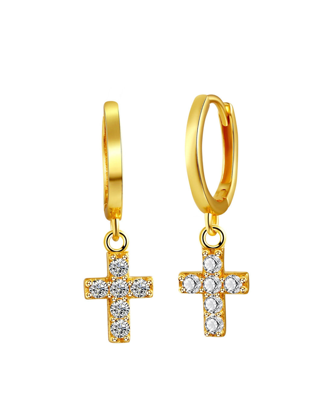 Ora Cross Earrings | 18k Gold Plated