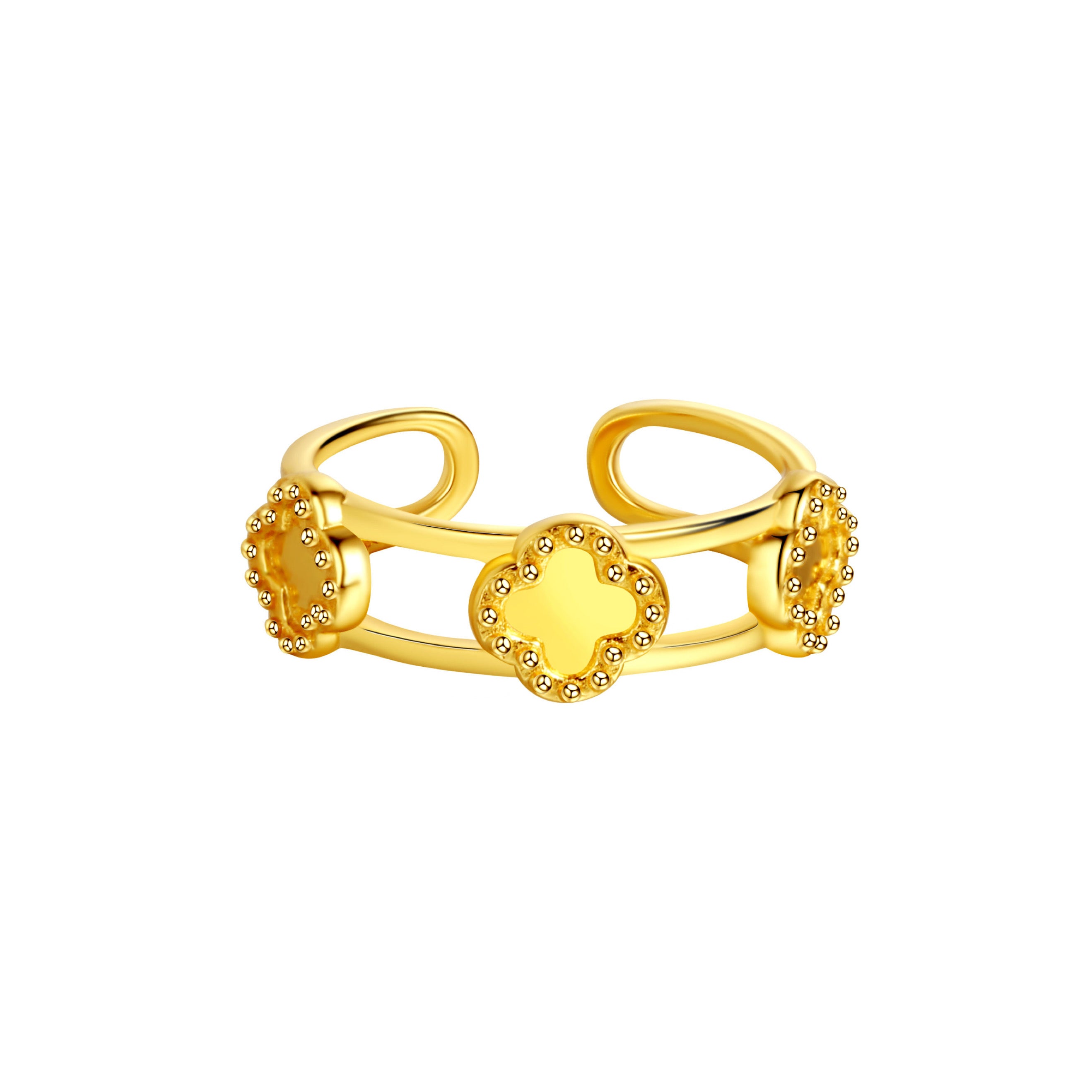 Trés Clover Ring | 18k Gold Plated
