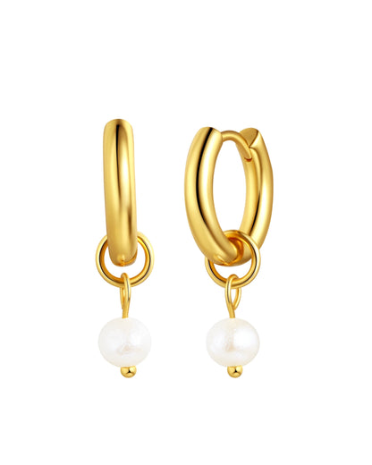 Pearl Drop Earrings | 18k Gold Plated