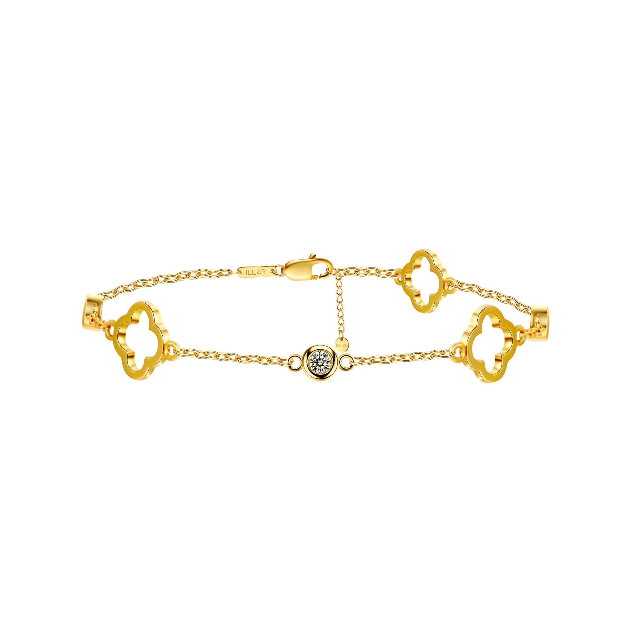 Flor Open Clover Bracelet | 18k Gold Plated