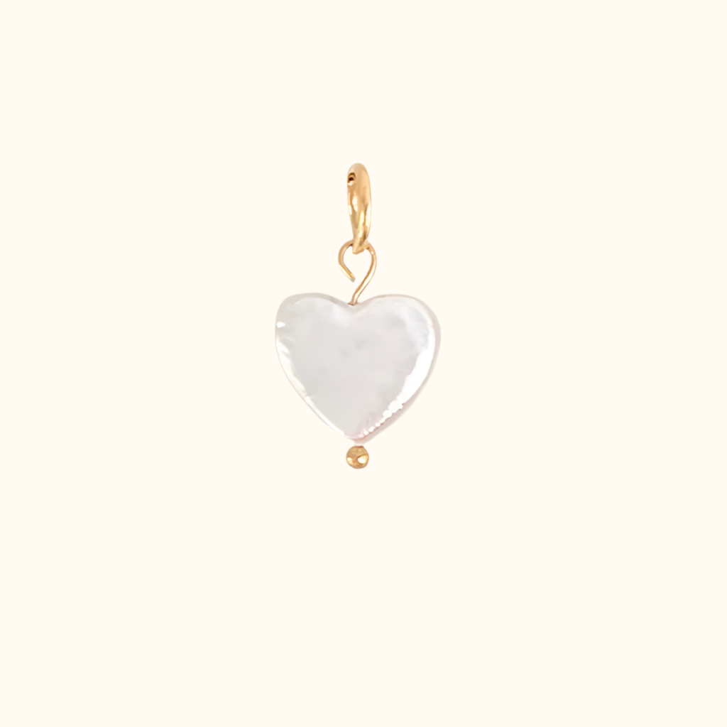 Pearl Heart Charm