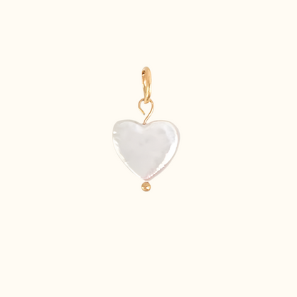 Pearl Heart Charm