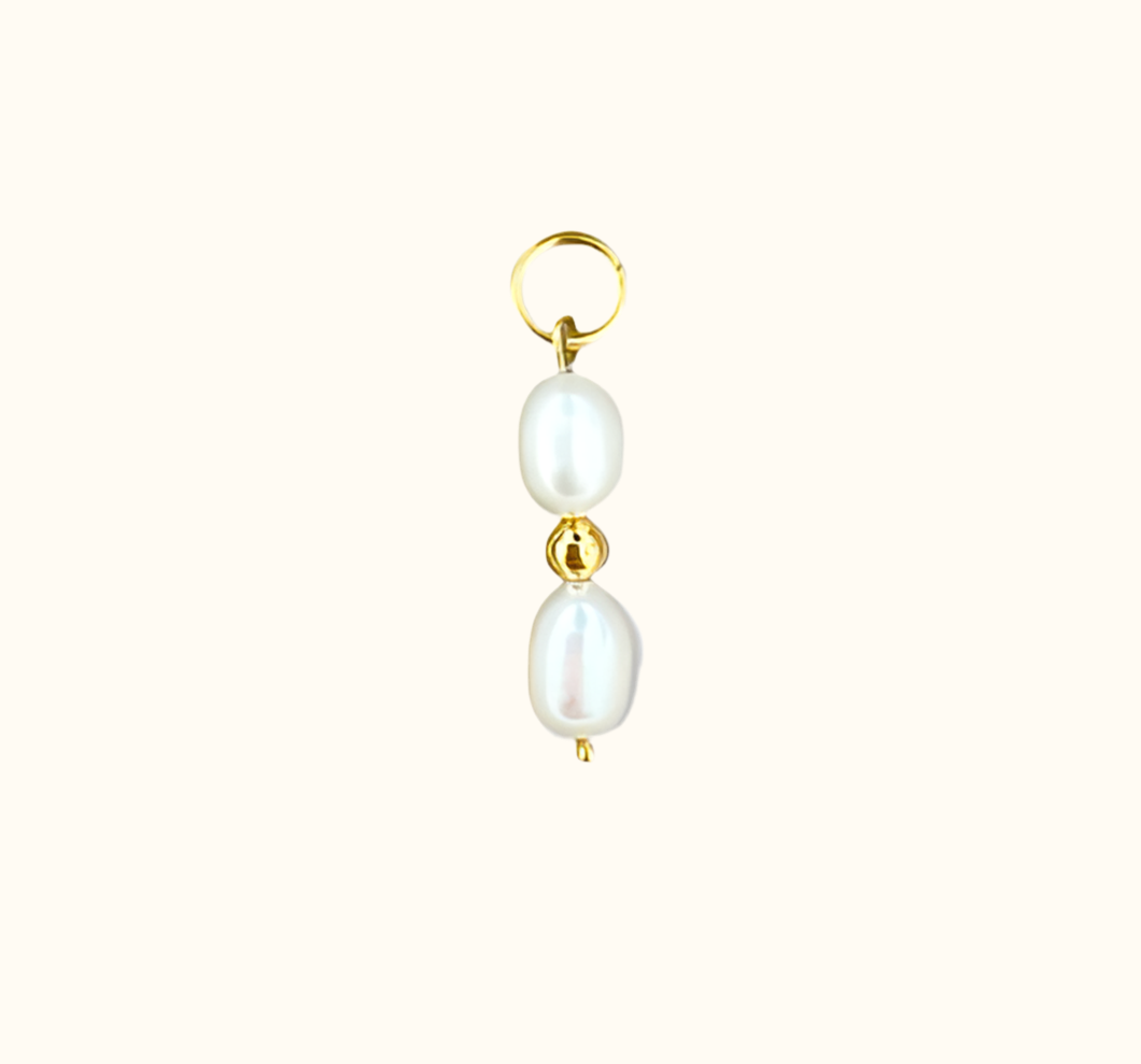 Gold Pearl Charm