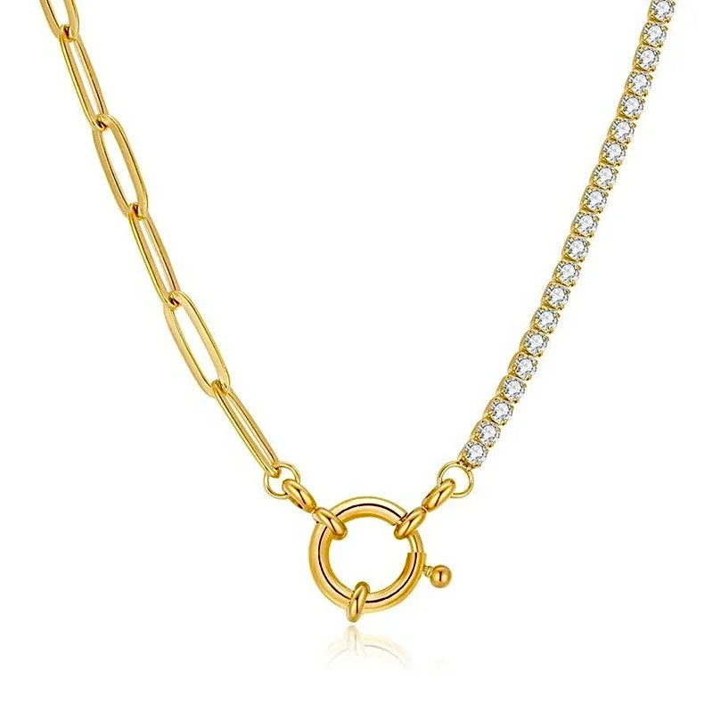Diana Zircon Paperclip Chain | 18k Gold Plated