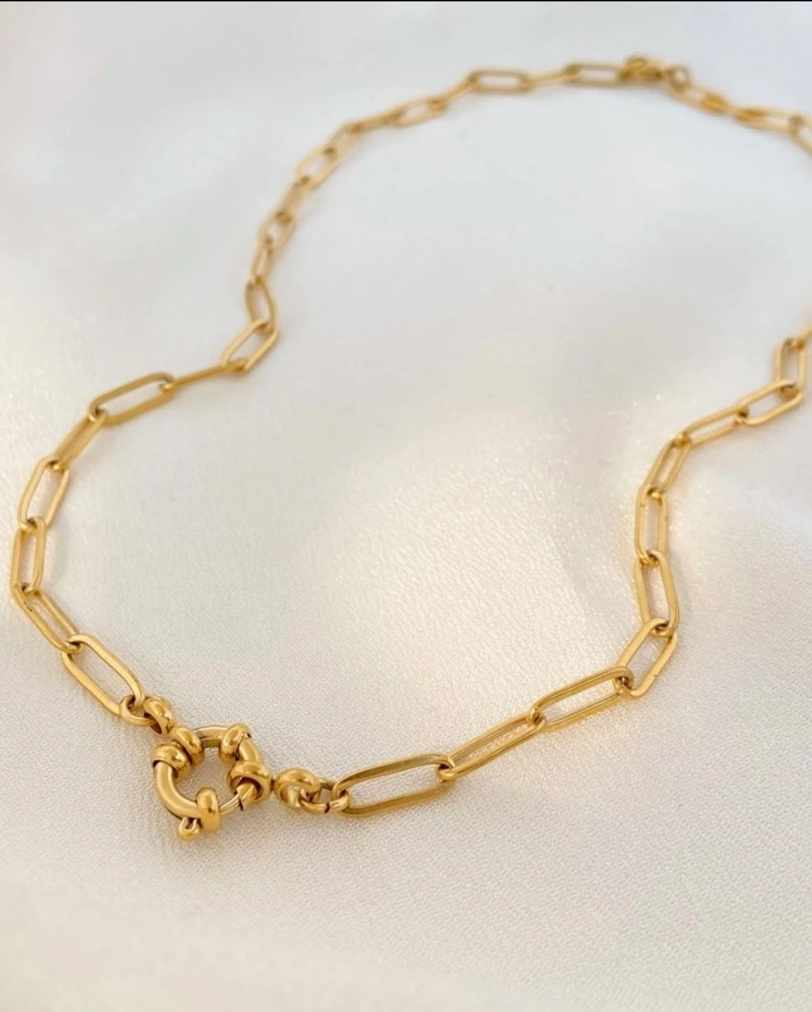 Cadena colgante Río | chapado en oro de 18k