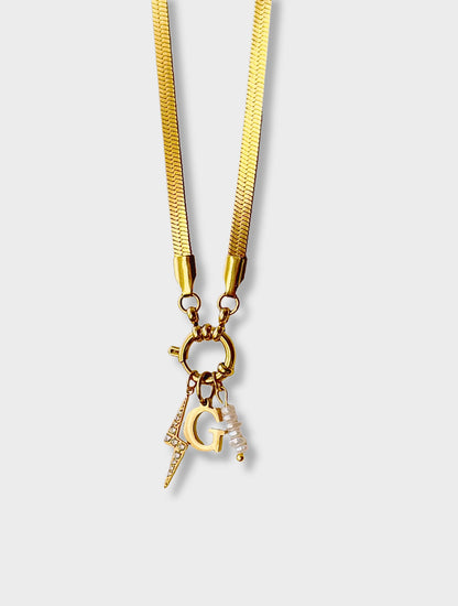 Iris Pendant Chain | 18k Gold Plated