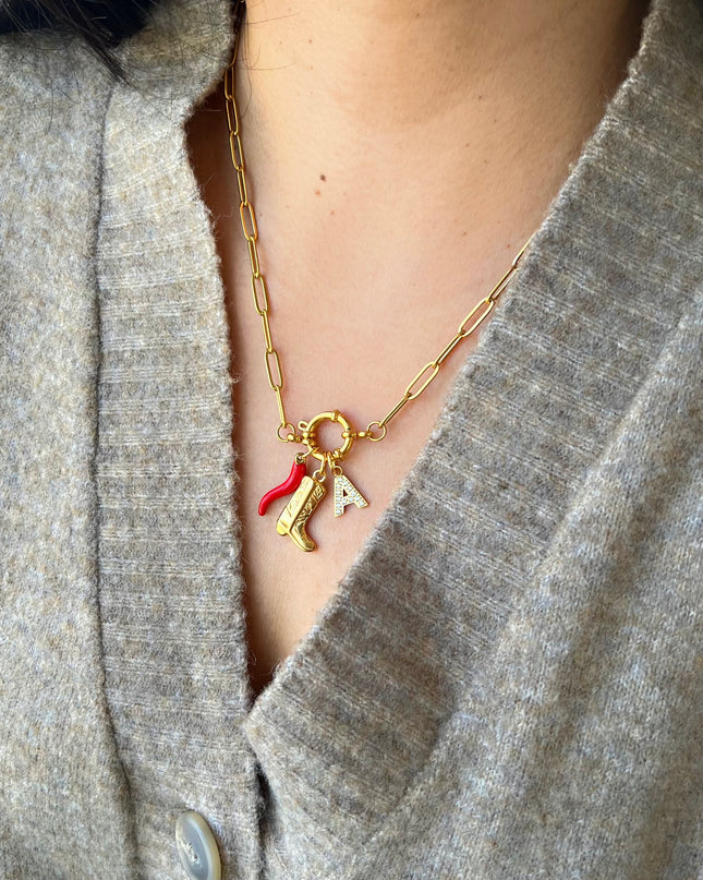 Cadena colgante Río | chapado en oro de 18k