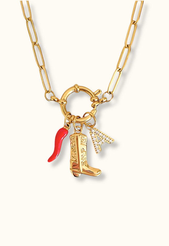 Western heat Triple Charm Necklace