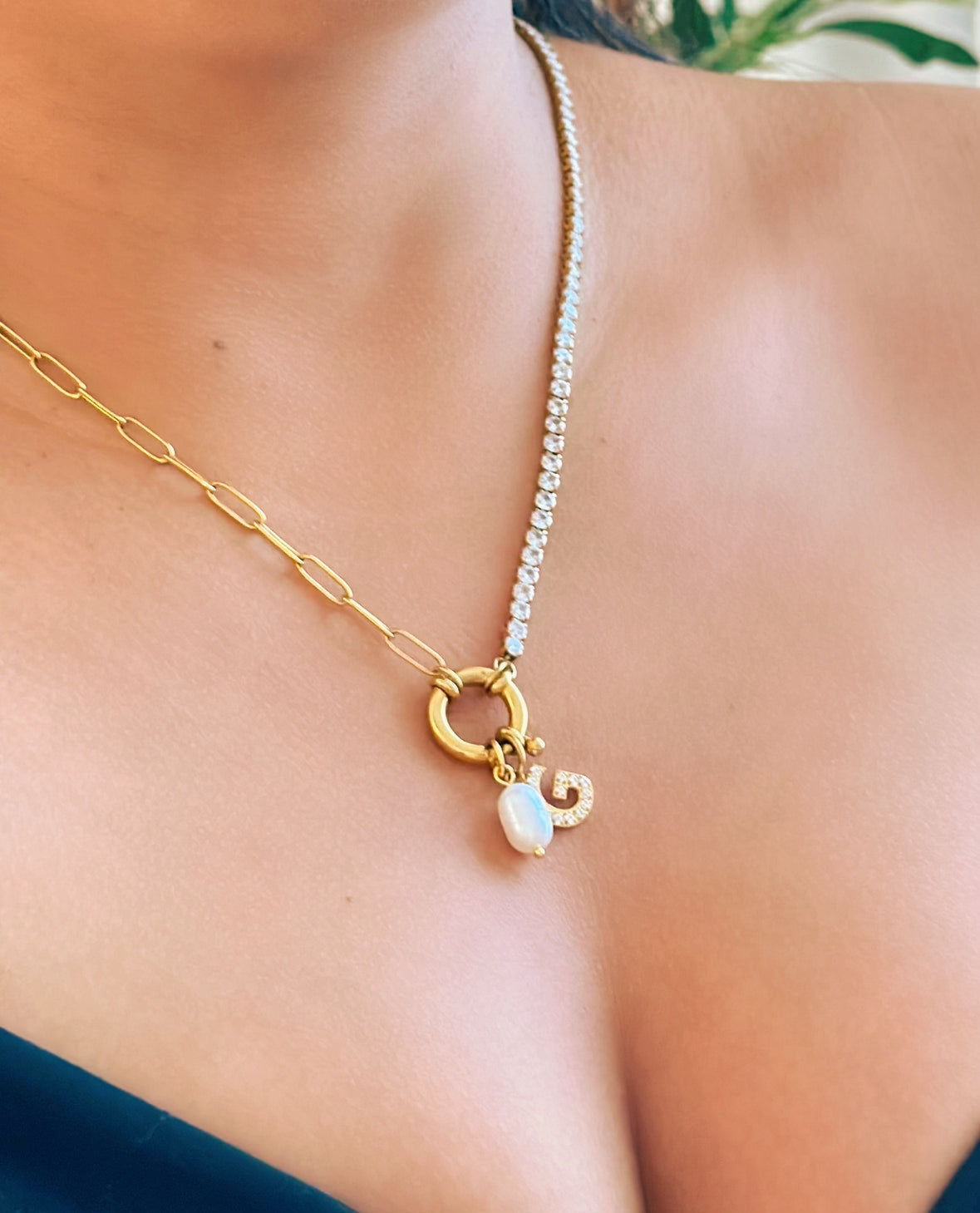 Diana Zircon Paperclip Chain | 18k Gold Plated