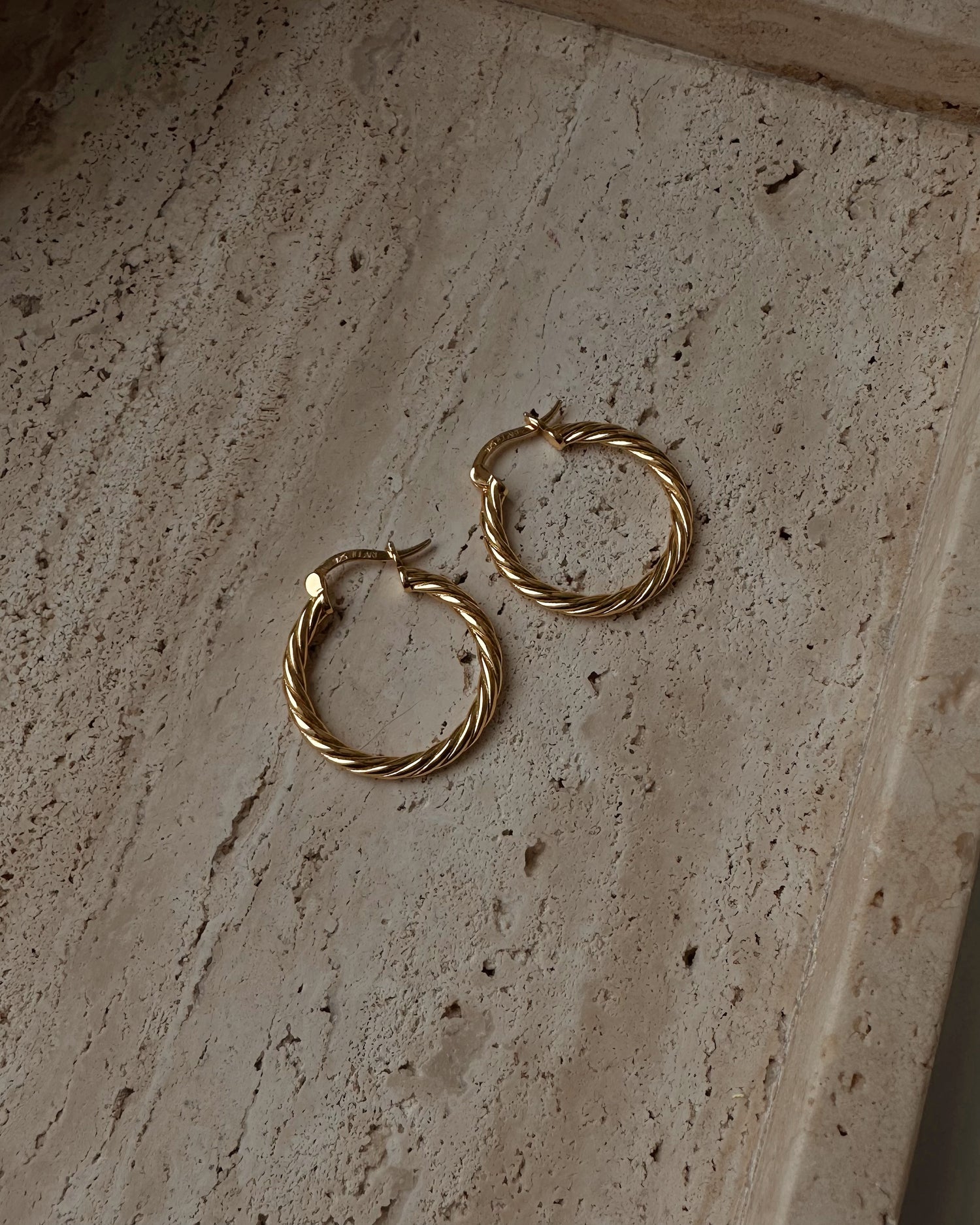 Odalys Rope Hoops | 18k Gold Plated