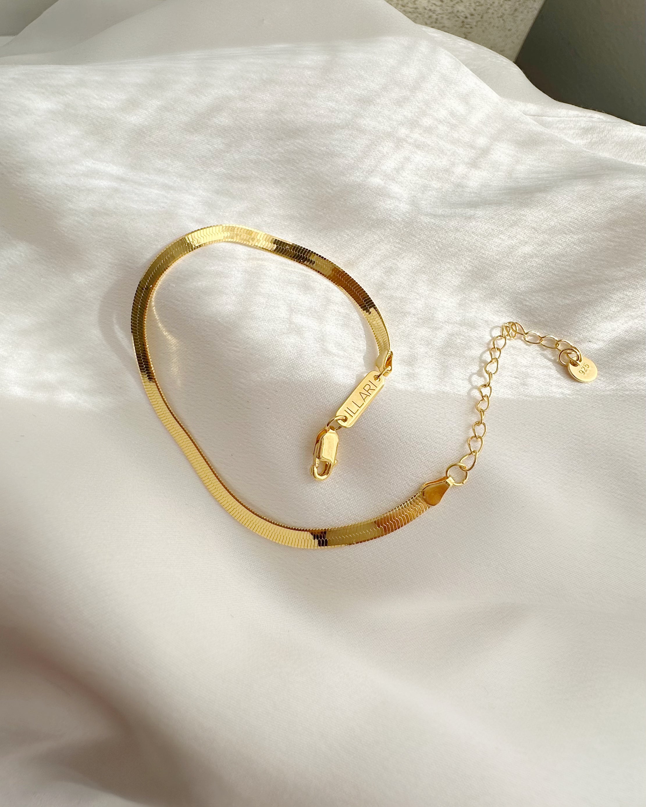Eve Herringbone Bracelet | 18k Gold Plated
