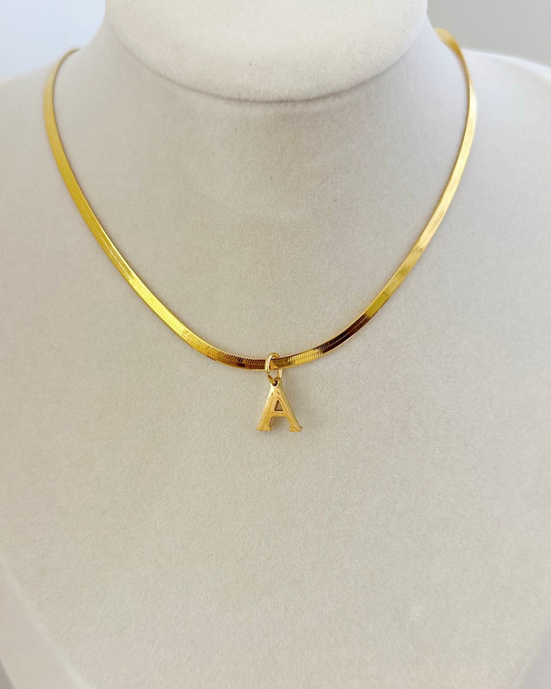 Initial Snake Chain - 18k Gold Plated