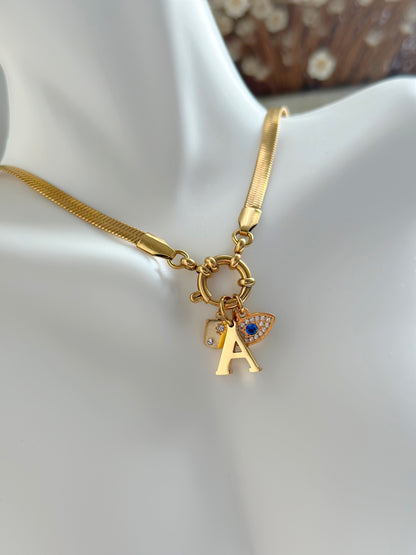 Iris Pendant Chain | 18k Gold Plated