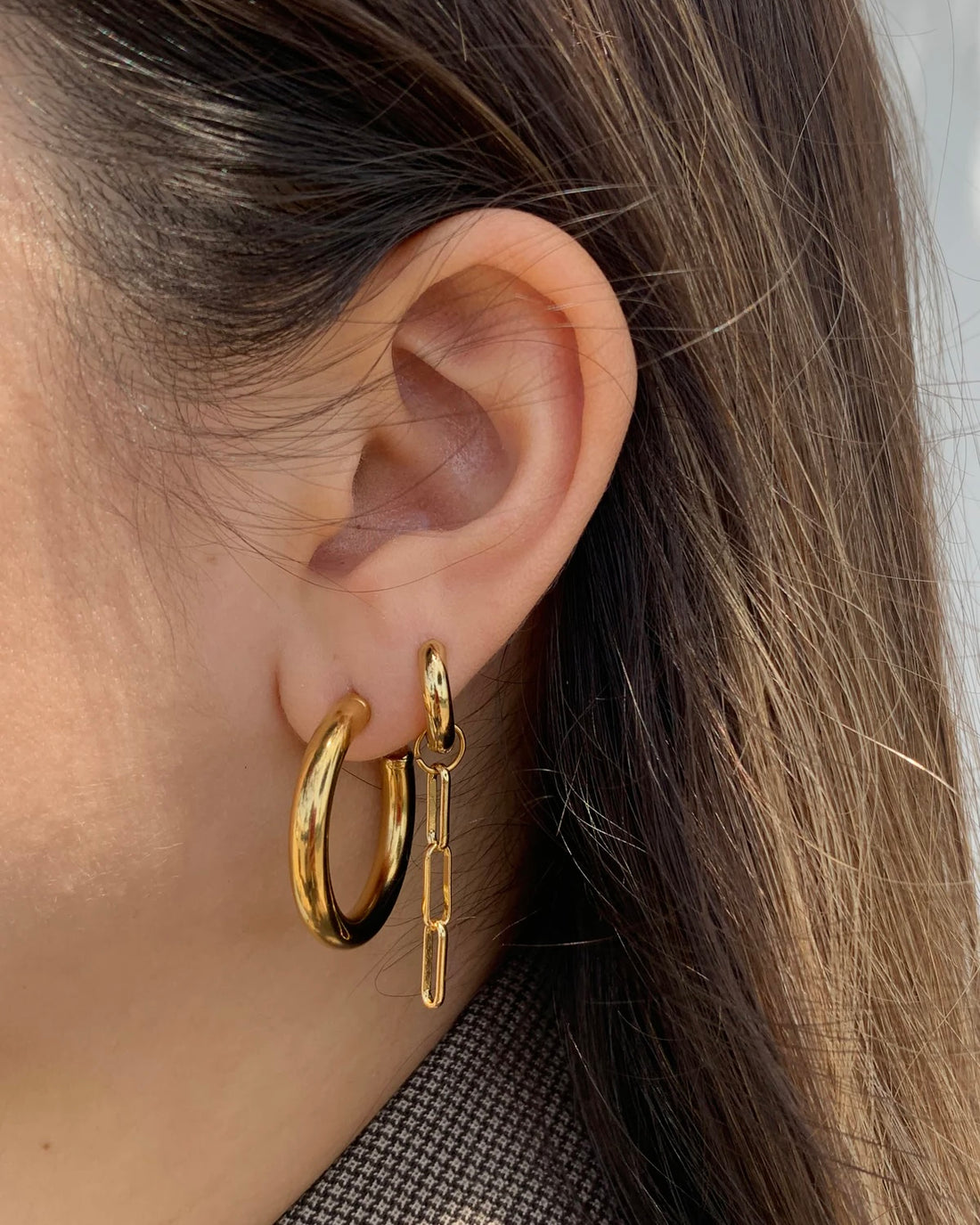 Sofía Link Earrings | 18k Gold Plated