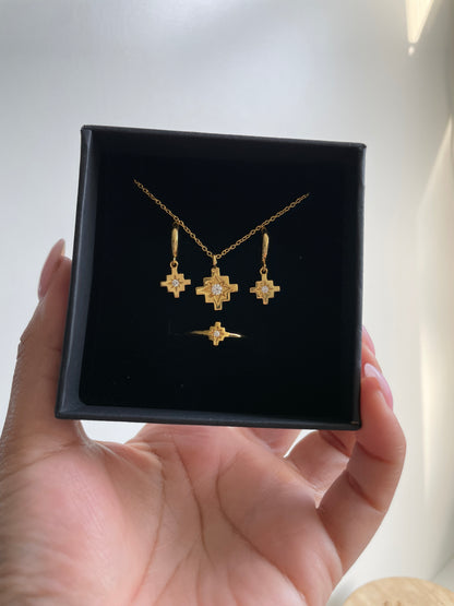 Chakana Jewelry Set | 18k Gold Plated